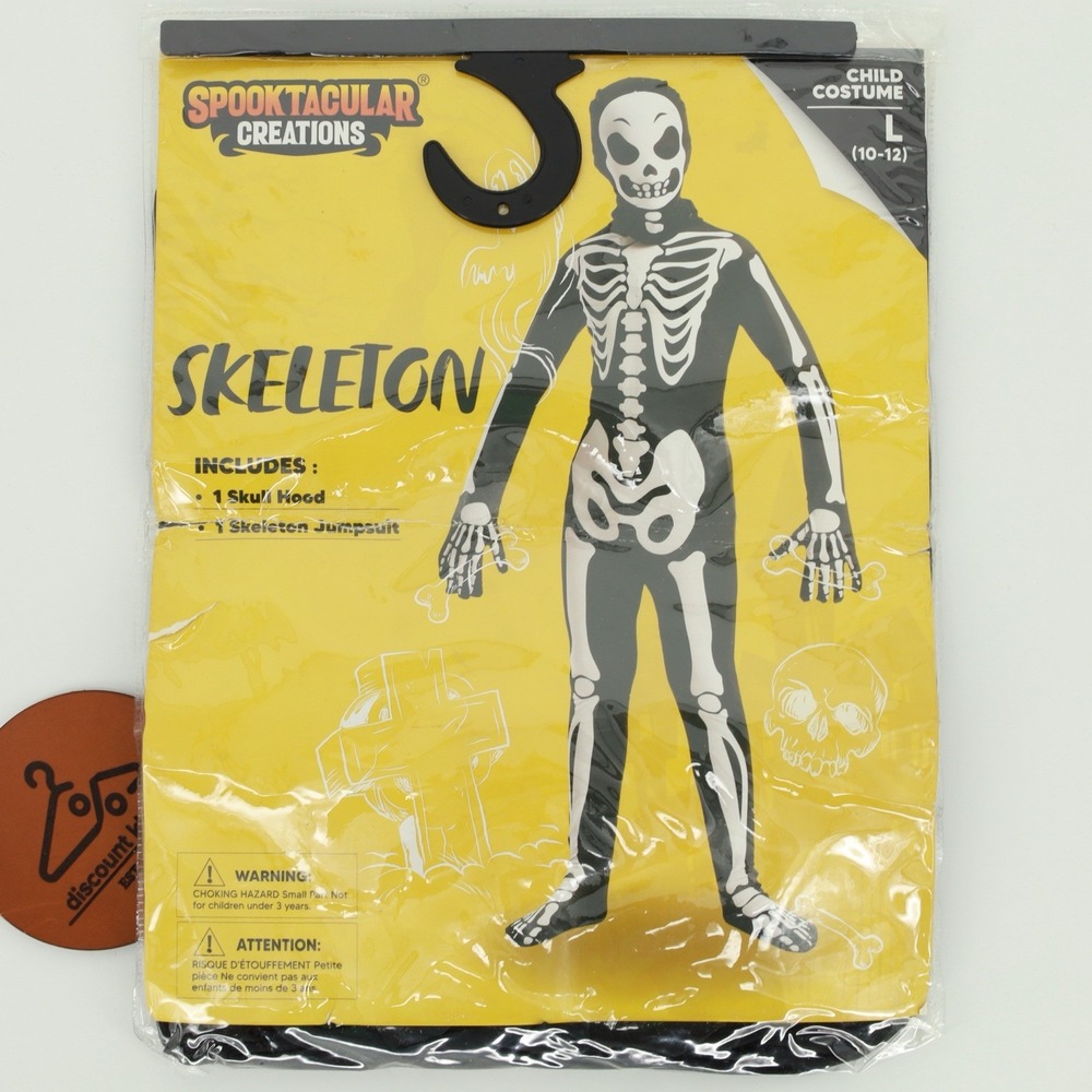 Spooktacular Creations Skeleton Child‎ Halloween Costume Size Large (10-12)